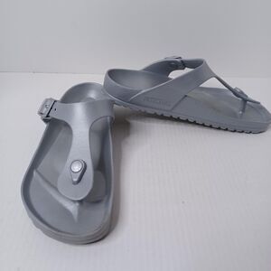 Birkenstock Gizeh EVA Sandals Womens Size 8 EU 39 Gray Made in Germany Vacation
